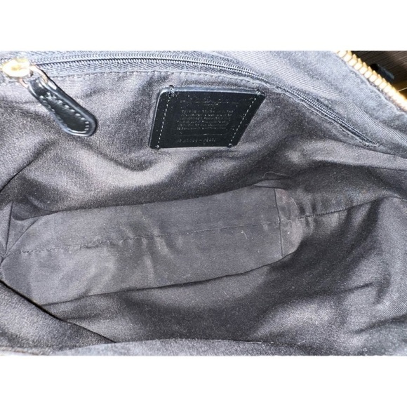 Coach Black Pebbled Leather Prairie Satchel Crossbody Handbag Gold Logo Top Zip - Picture 5 of 6